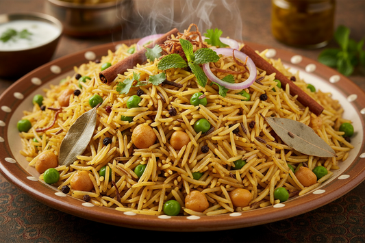 Meter Pulao Aromatic rice cooked with chickpeas