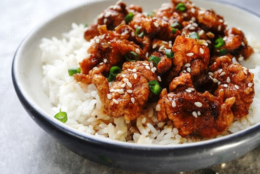 Sesame Chicken with Rice